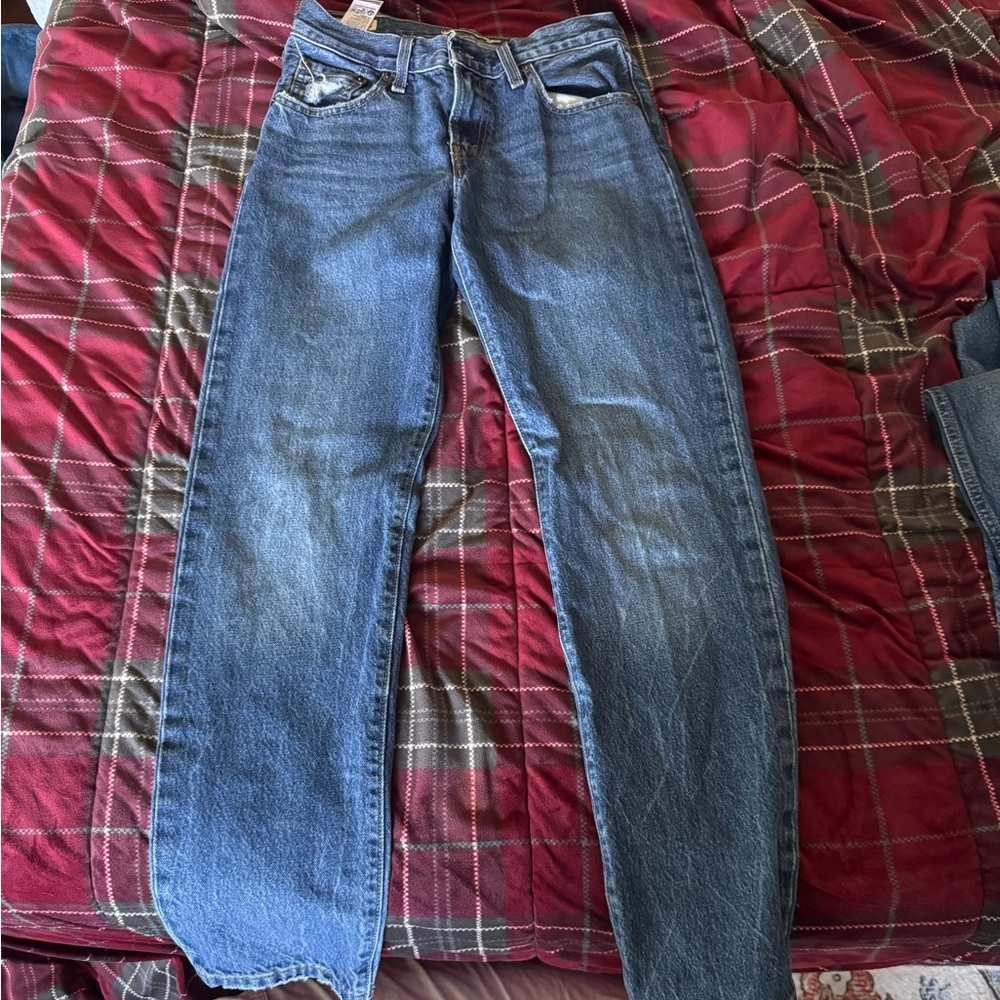 Levi's Women's Middy Straight Leg Blue Jeans